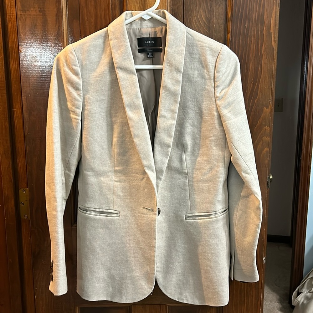 J. Crew Women’s Parke Blazer in stretch linen size 00